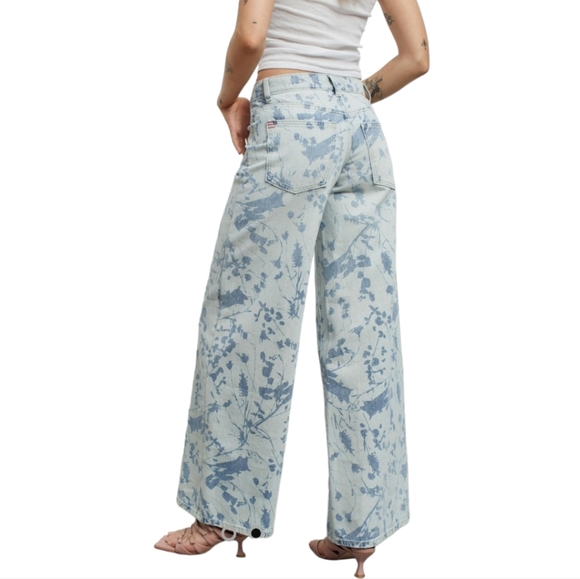 URBAN OUTFITTERS - BDG Low & Wide Jean Floral Print - NWT (size 27) - Picture 4 of 4